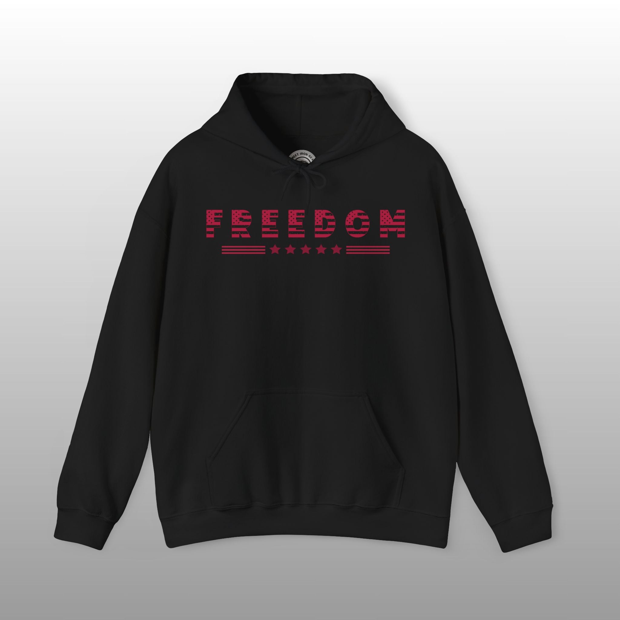 USA Flag Style Freedom Pullover Hoodie