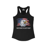 Motorcyclist Map Racerback Tank Top