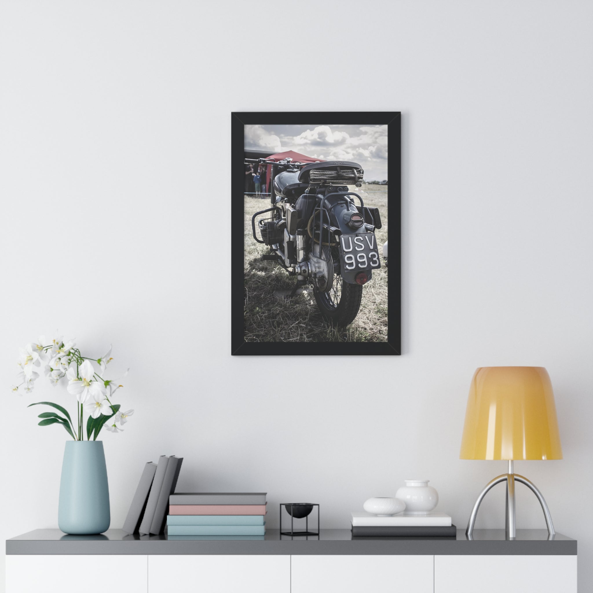 Vintage Motorcycle Framed Poster