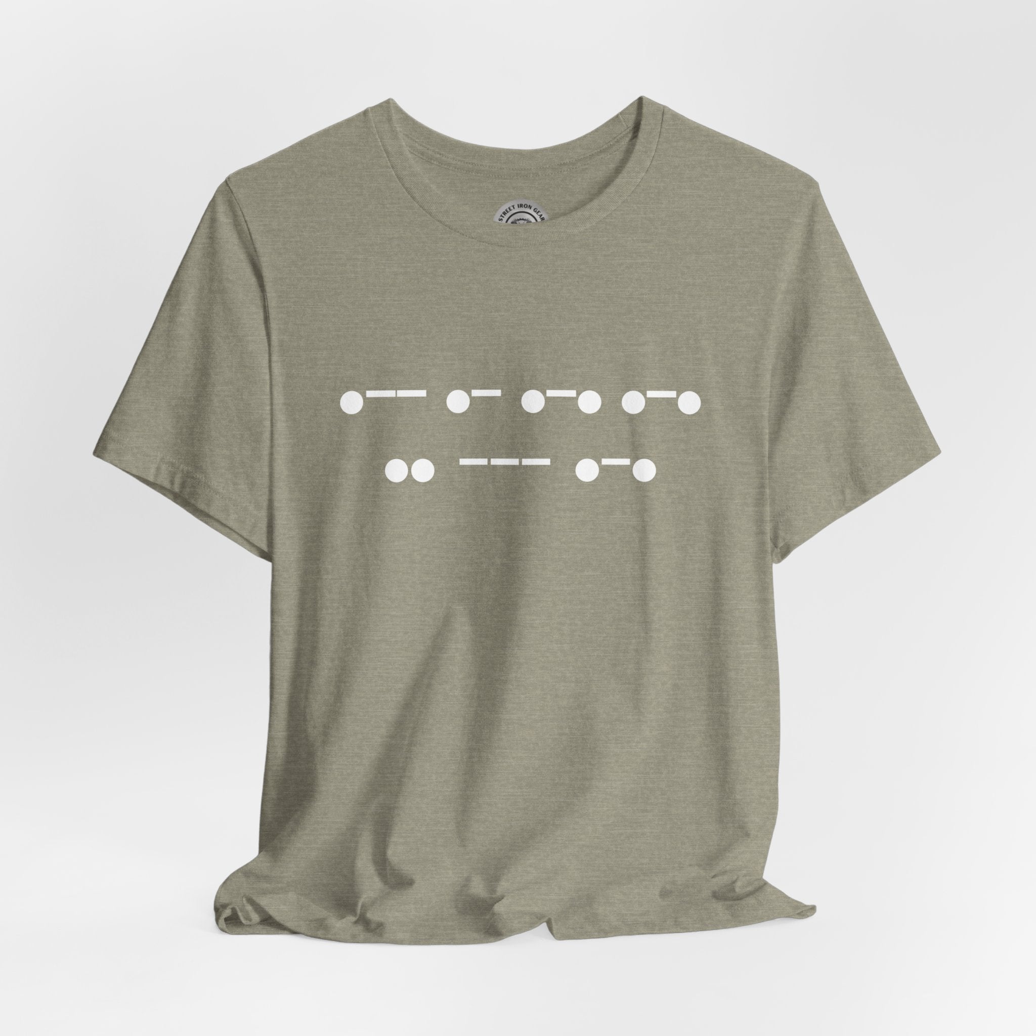 Morse Code "Warrior' Crew Neck TShirt