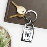 Spyder Ryder Metal Motorcycle Keychain