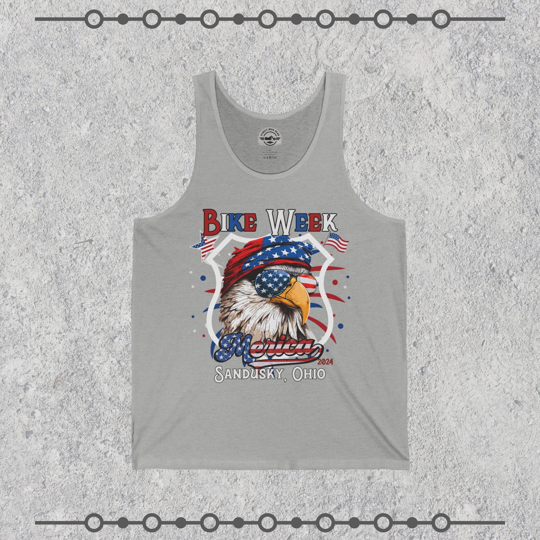 Ohio Bike Rally 2024 American Eagle Jersey Tank