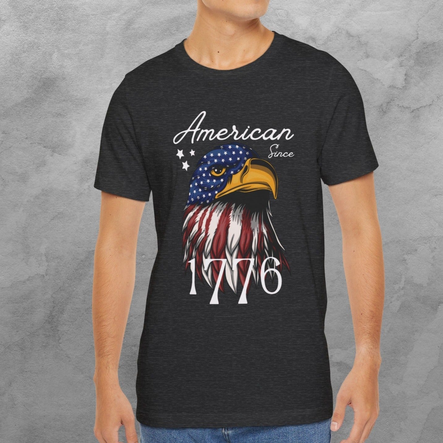 Motorcyclist Map American Since 1776 Vintage Soft Crew Neck TShirt