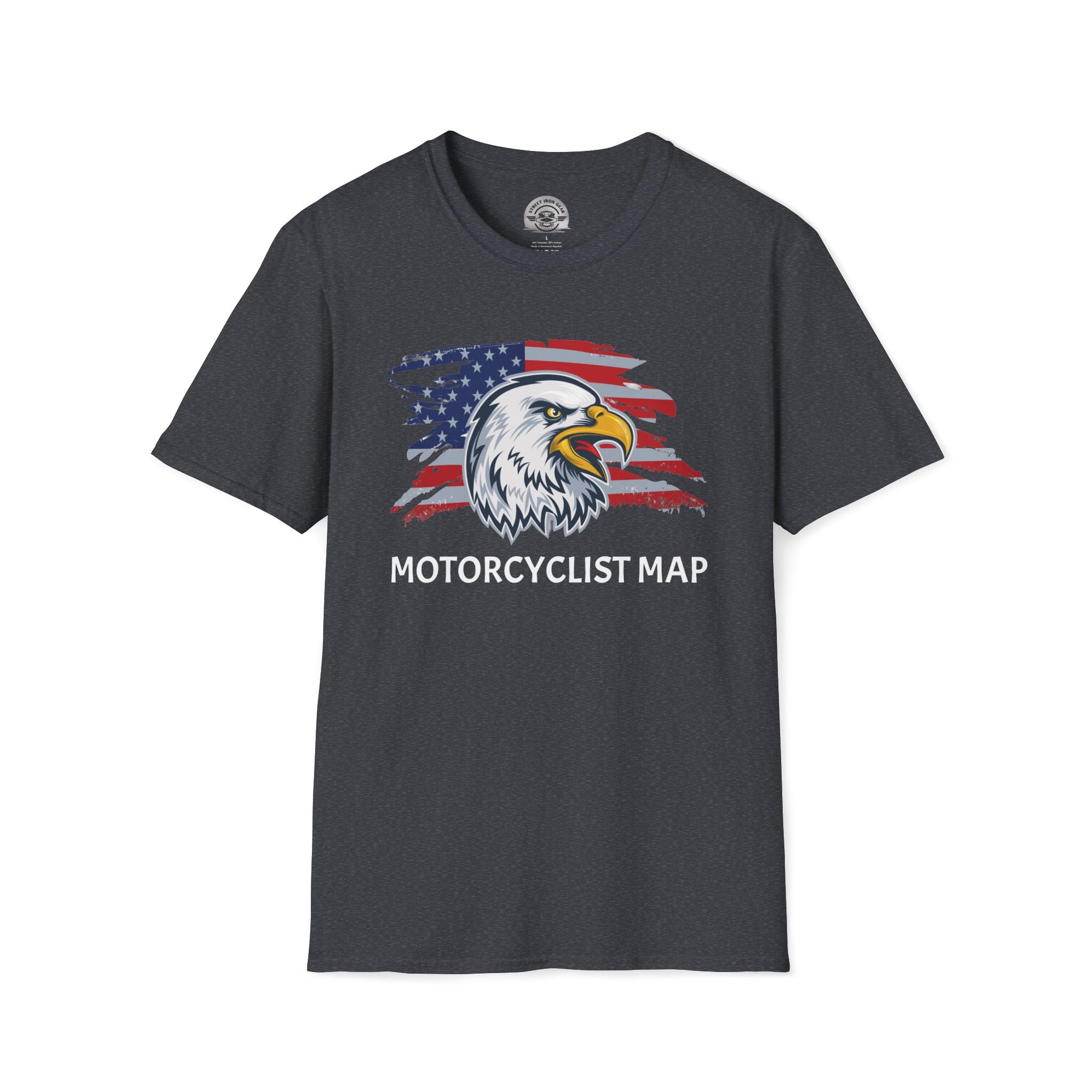 Motorcyclist Map Crew Neck TShirt