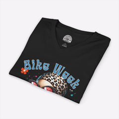 Daytona Bike Week 2026 Women's V-Neck | Hipster Skull Biker Tee
