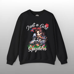 Just a Girl Who Loves Spyders Sweatshirt: Boho Design