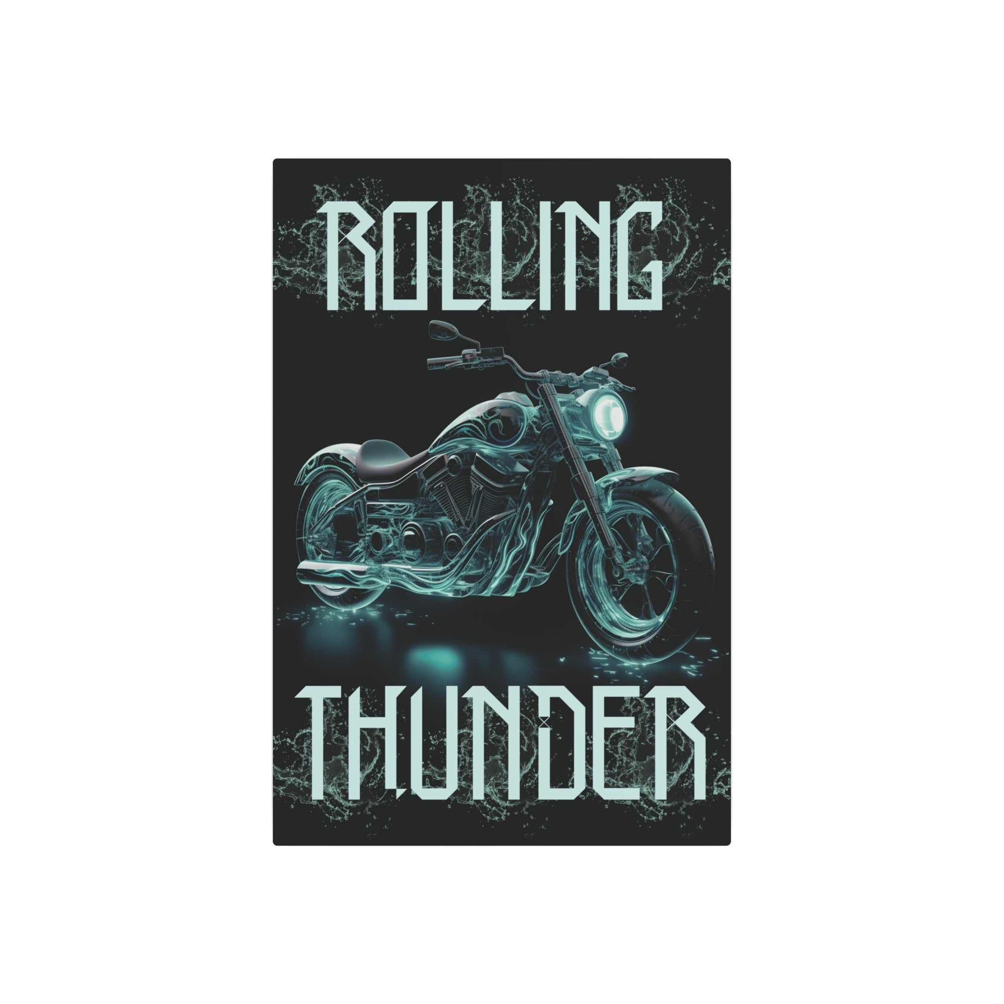 Motorcycle Metal Poster - Rolling Thunder