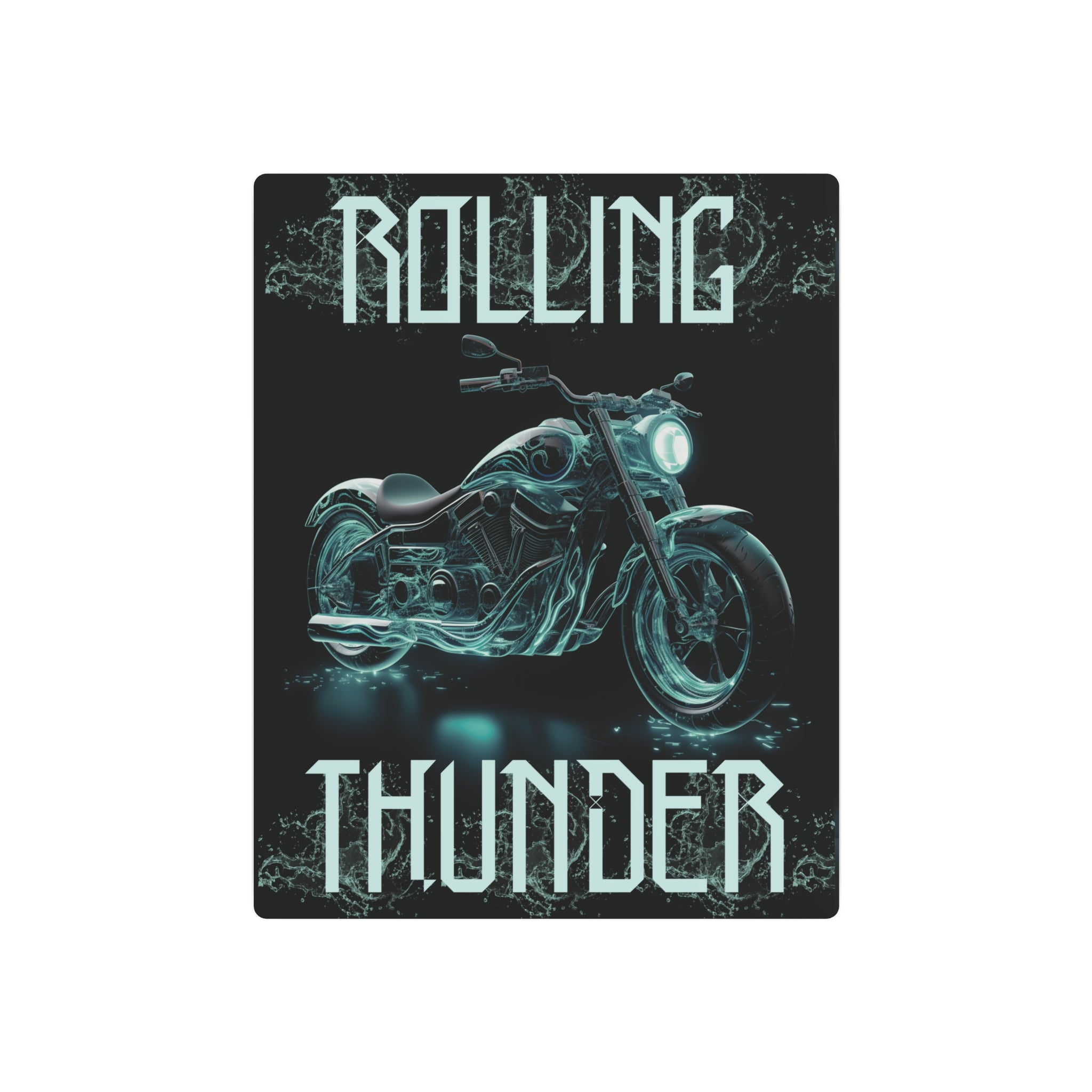 Motorcycle Metal Poster - Rolling Thunder