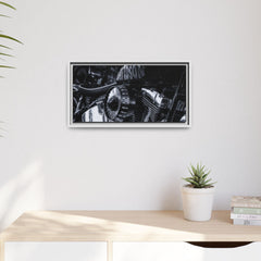 Harley Motorcycle Framed Canvas Art