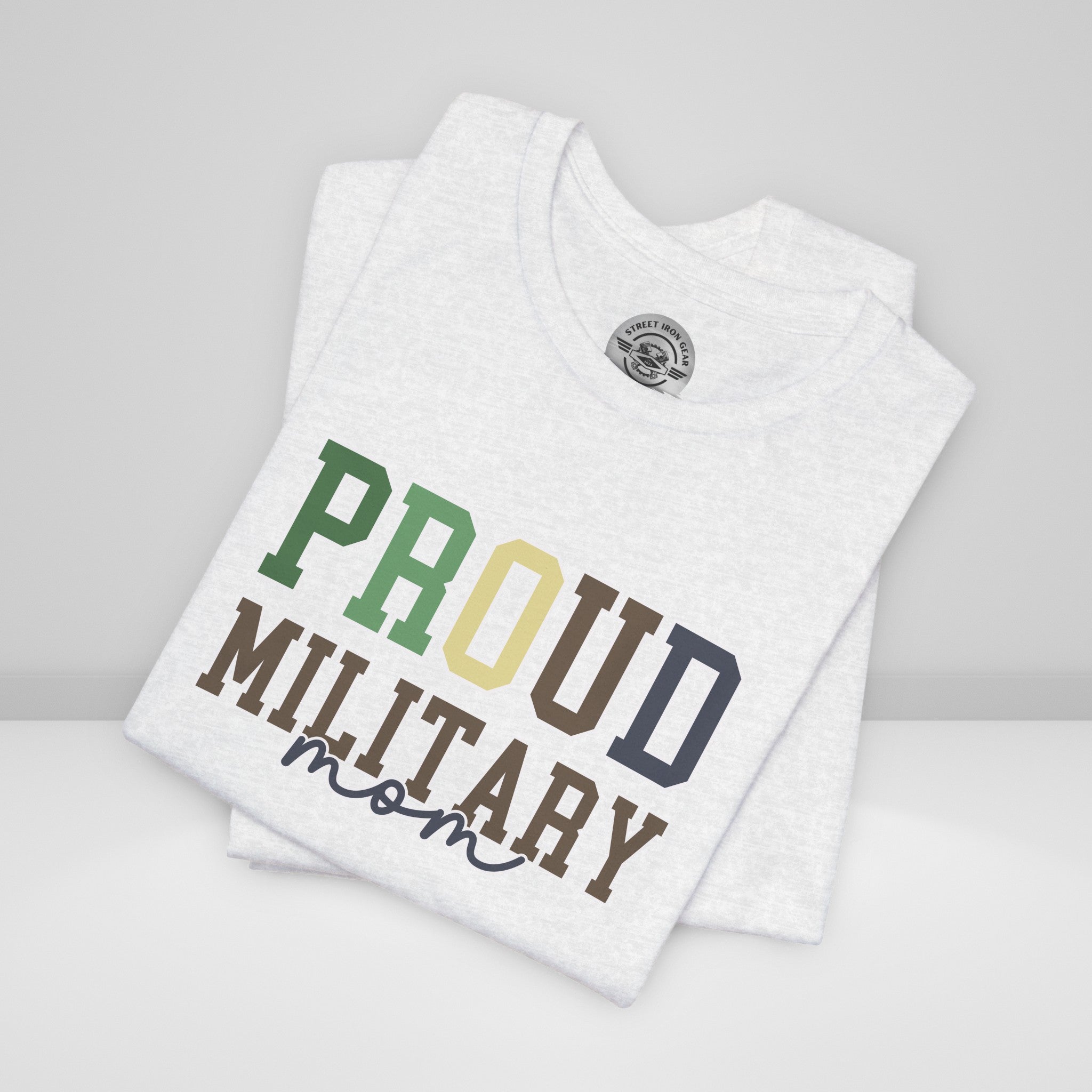 Proud Military Mom Crew Neck TShirt