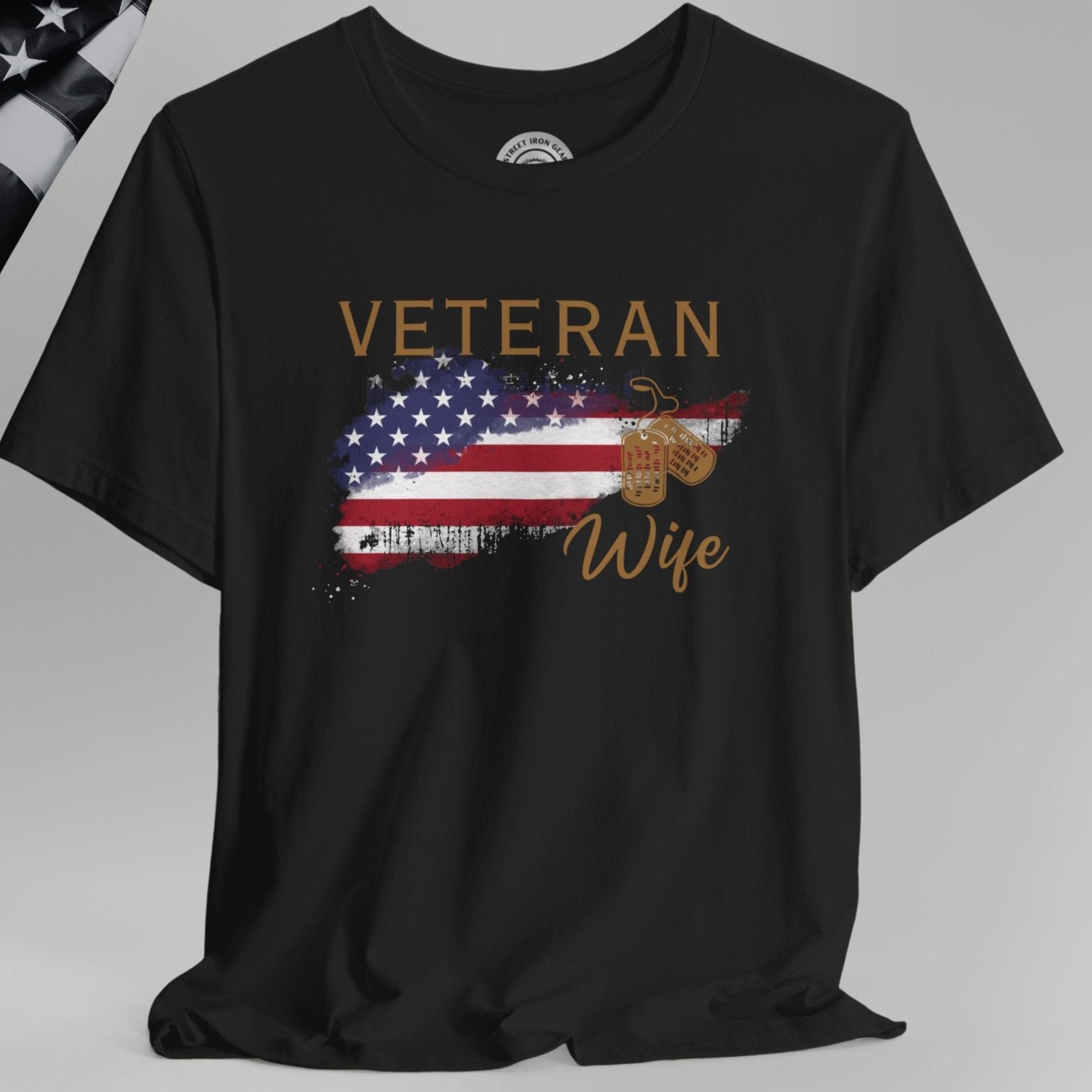 American Veteran Wife Crew Neck TShirt