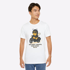 Biker Bee Ride Honey-Smooth T-Shirt by Motorcycle Inn