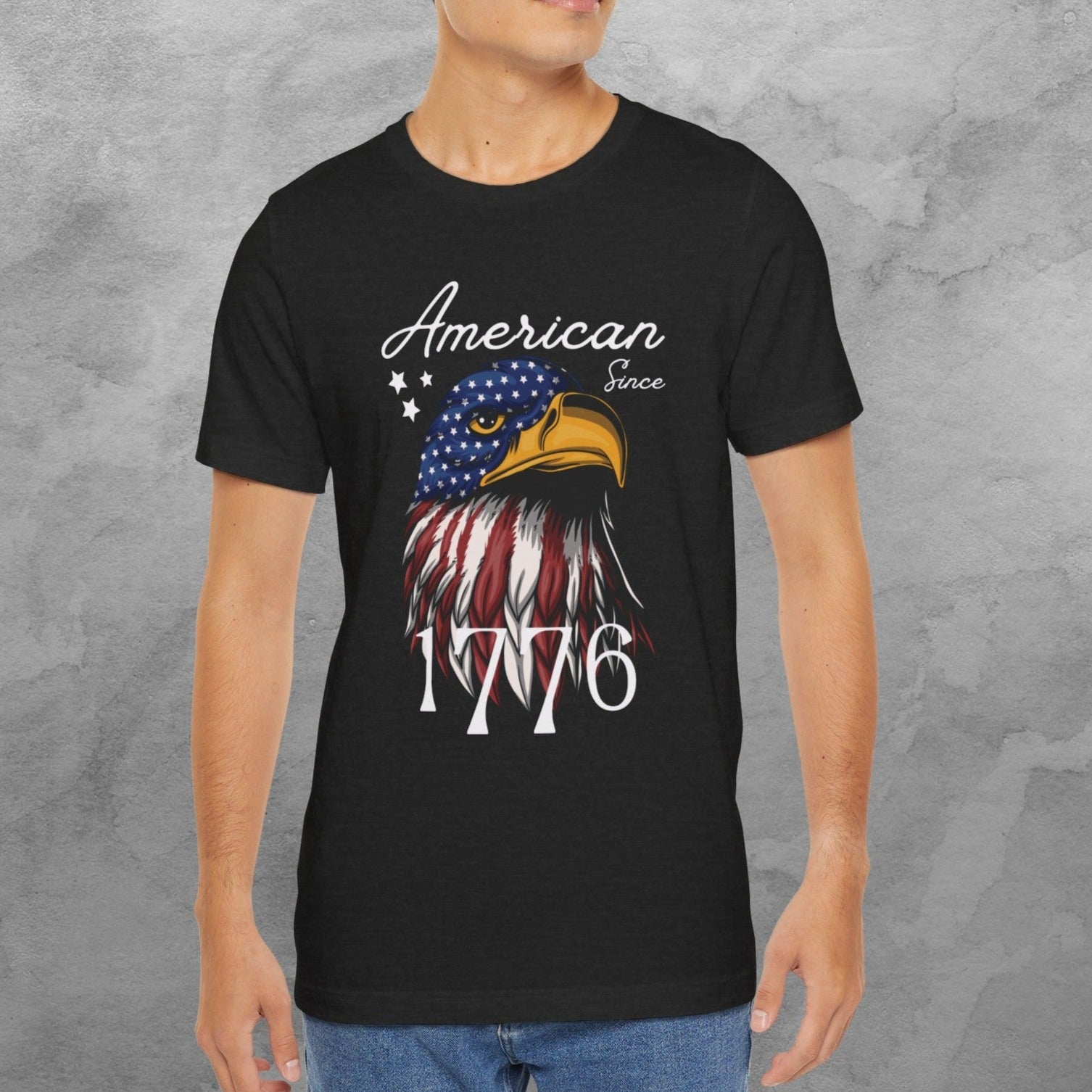 Motorcyclist Map American Since 1776 Vintage Soft Crew Neck TShirt