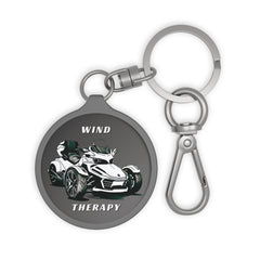 Wind Therapy Can-Am Spyder Motorcycle Acrylic Keychain | Charcoal Grey