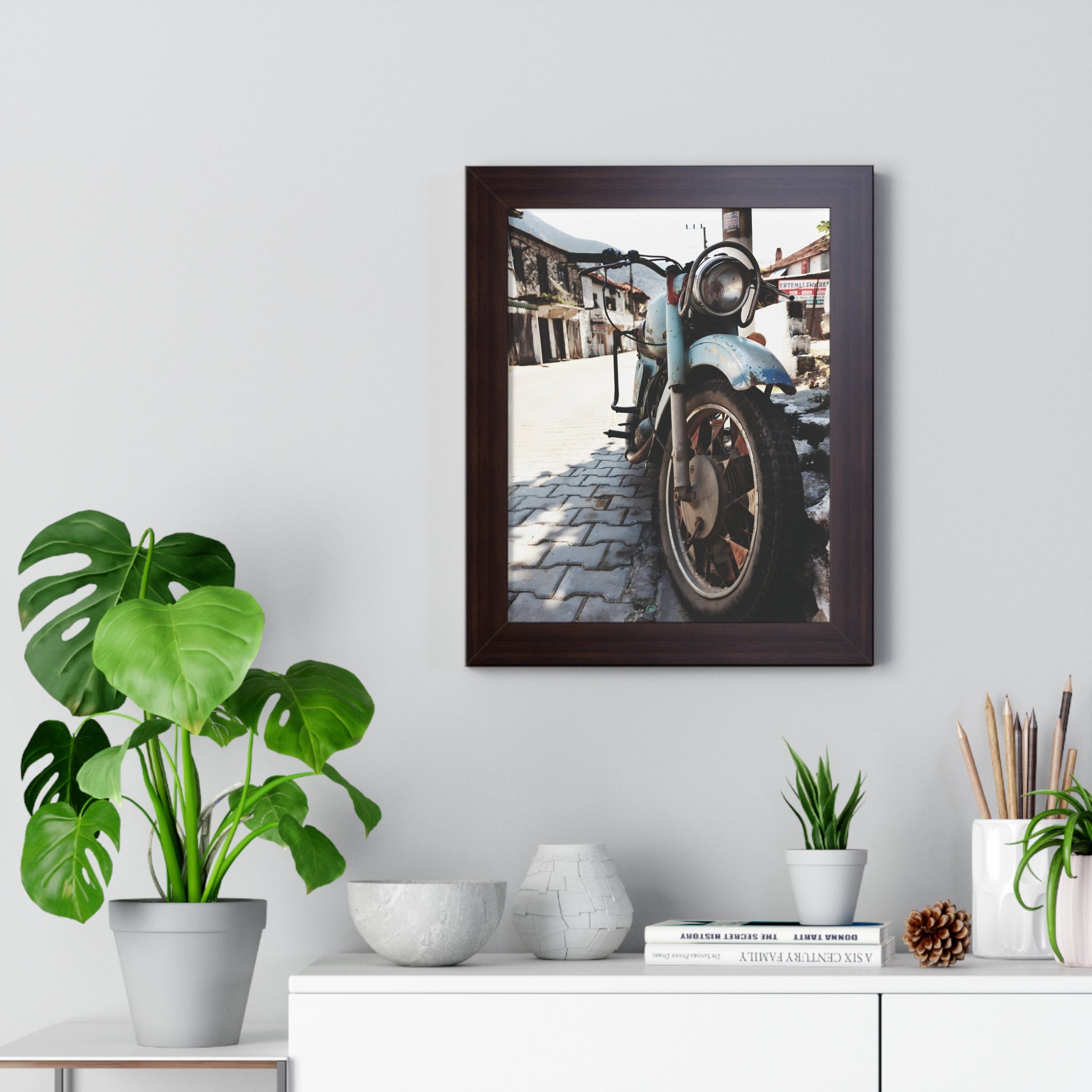 Vintage Motorcycle Framed Poster