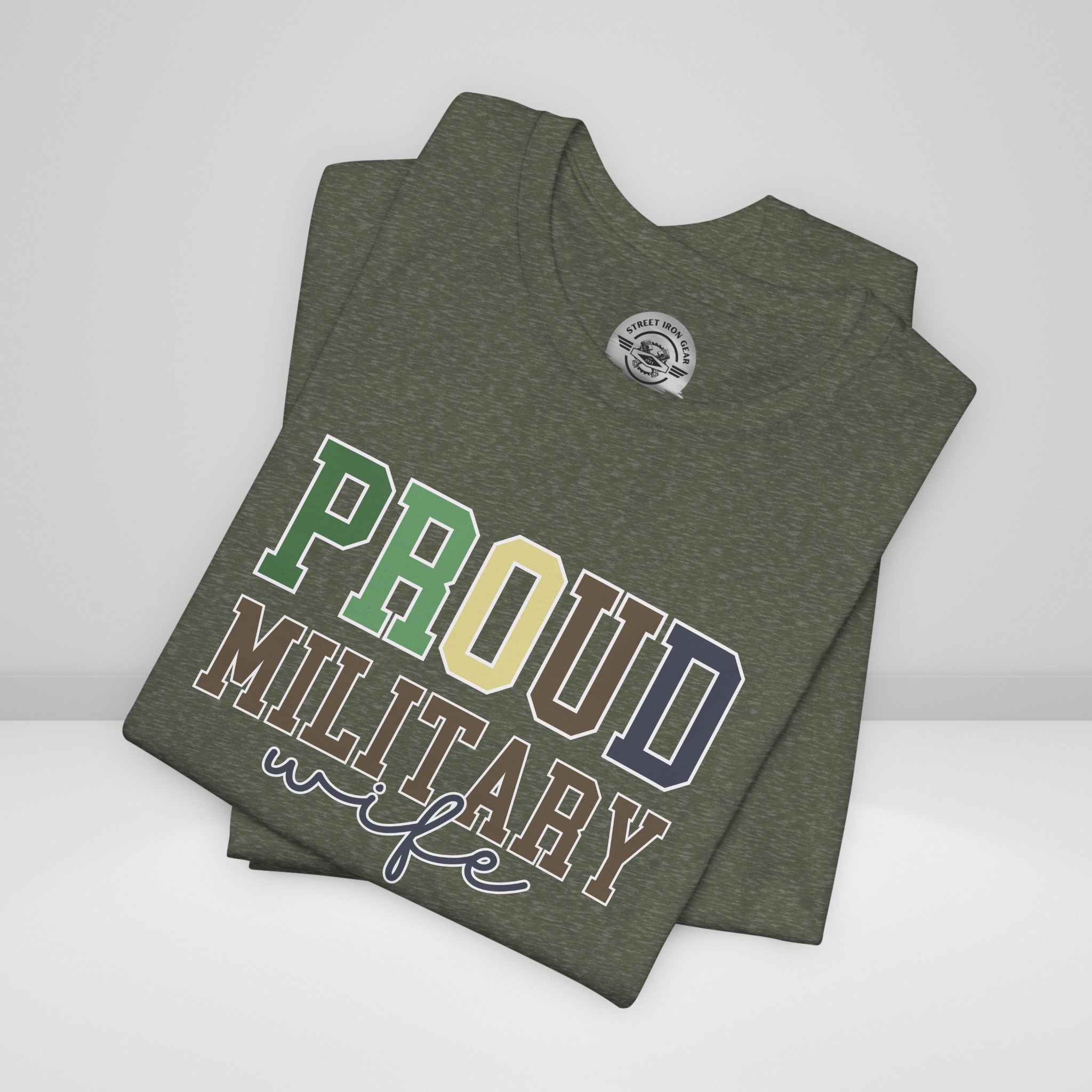 Proud Military Wife Crew Neck TShirt