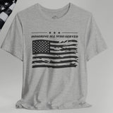 American Veteran Flag Crew Neck TShirt