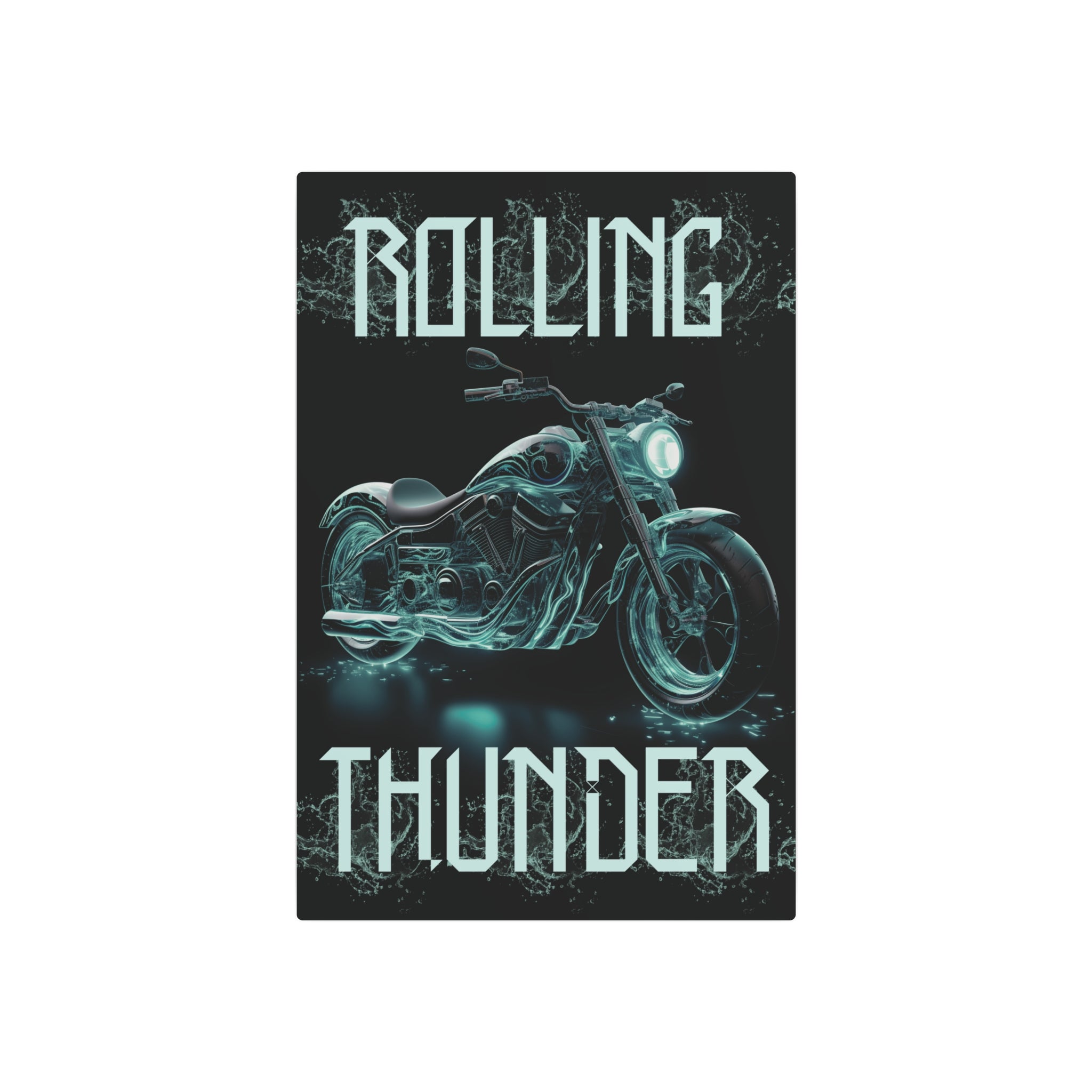 Motorcycle Metal Poster - Rolling Thunder