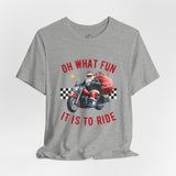 Biker Santa Christmas Crew Neck TShirt