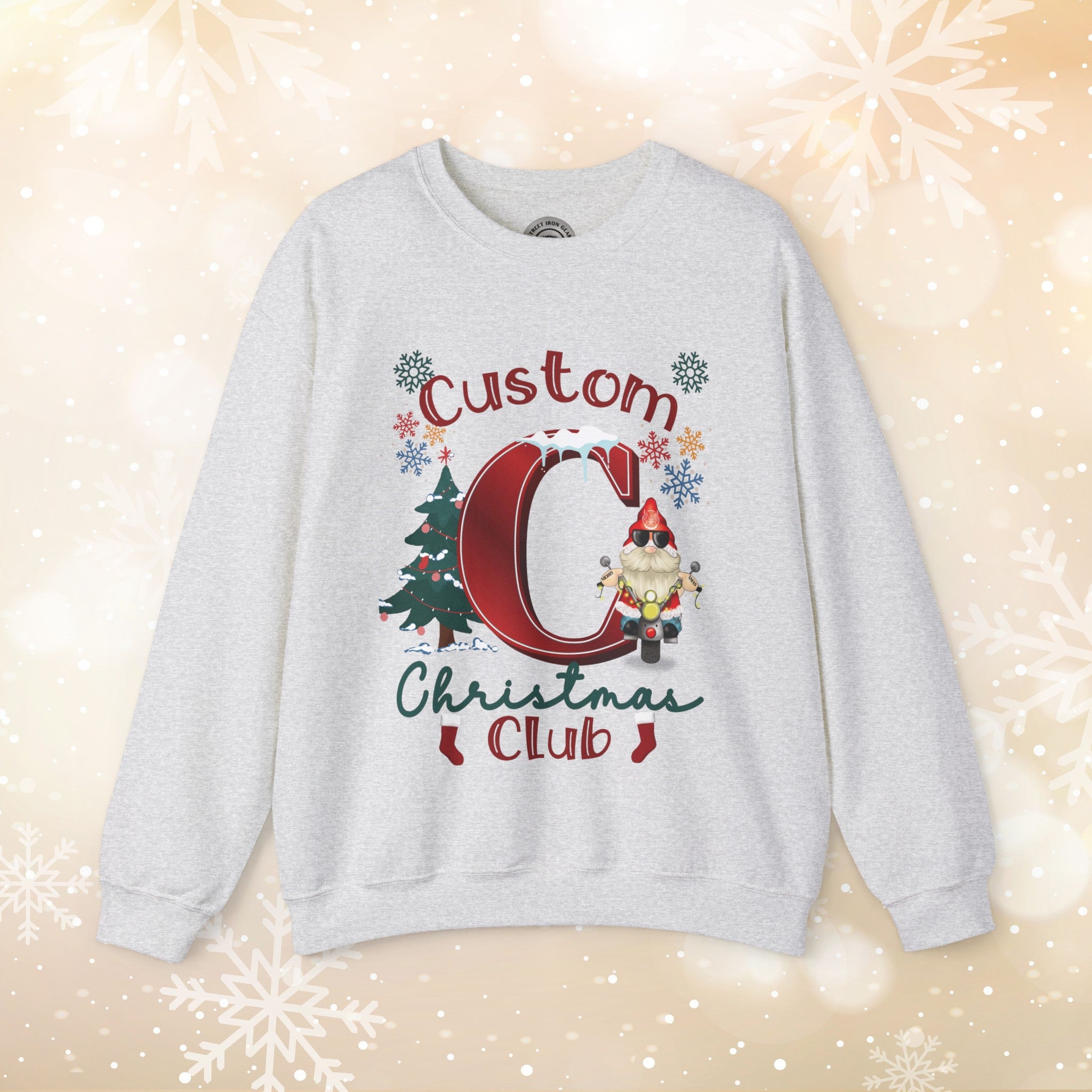 Family Monogram Christmas Crew Neck Sweatshirt (Adult)