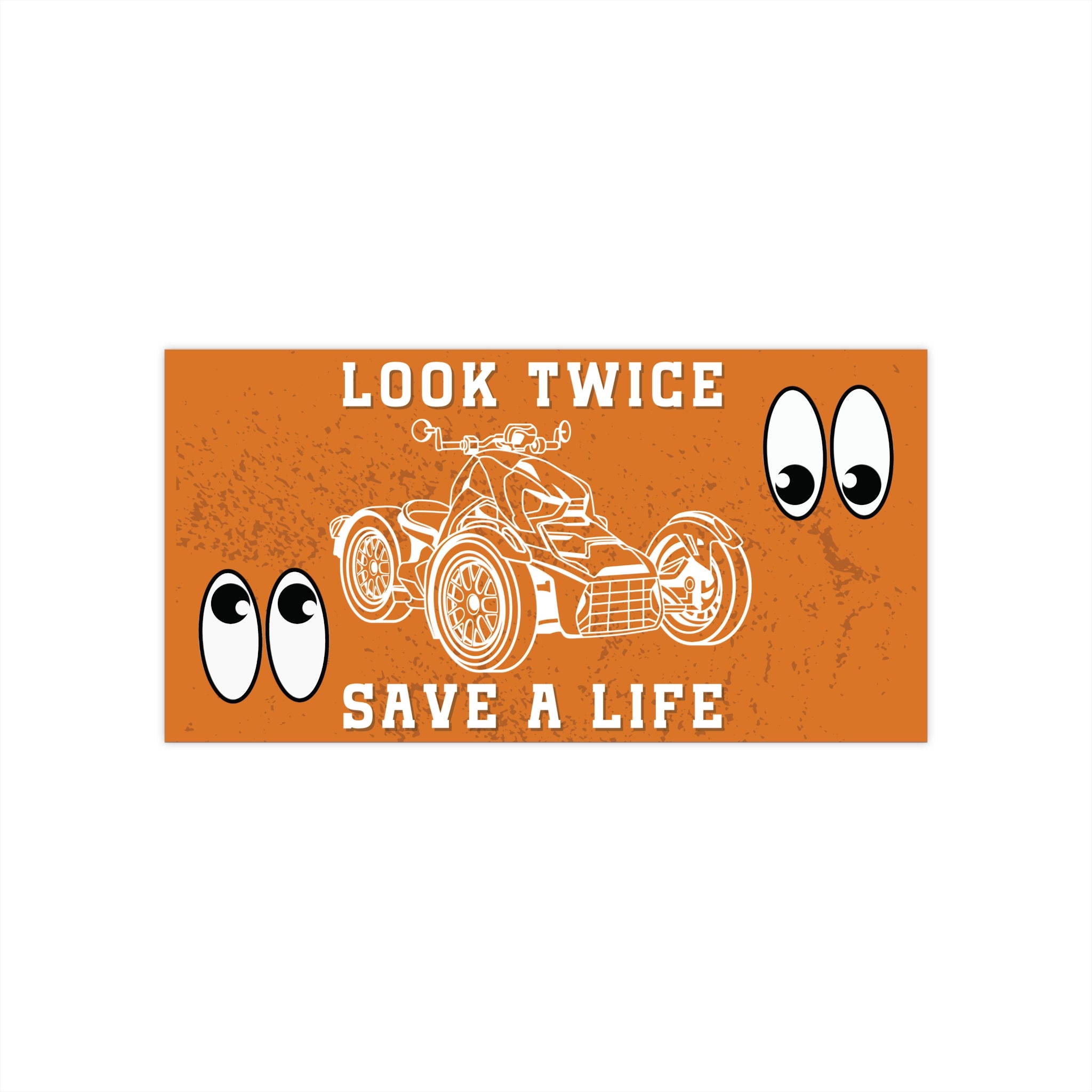 Look Twice Save a Life Ryker Bumper Sticker