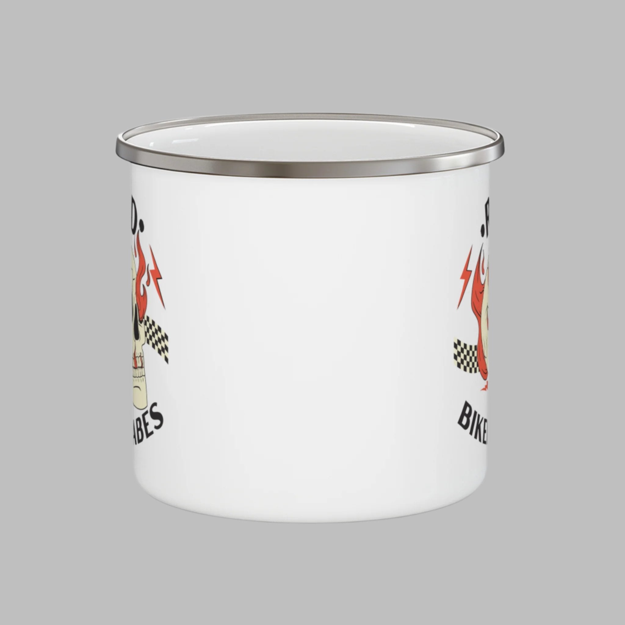 RAD Biker Babes Enamel Camping Mug 12oz