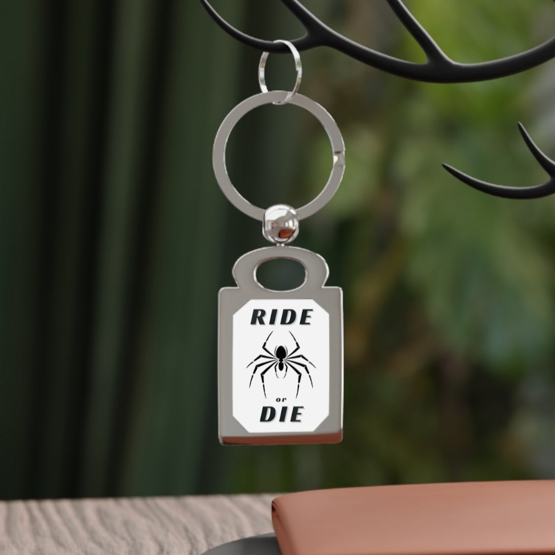 Ride or Die Spyder Motorcycle Keychain