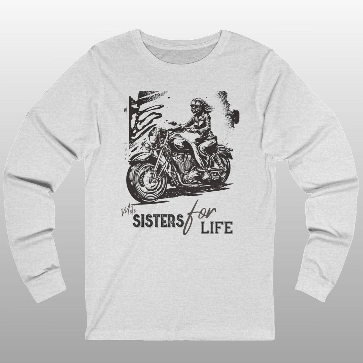 Lady Biker Long Sleeve Crew Neck TShirt