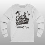 Lady Biker Long Sleeve Crew Neck TShirt