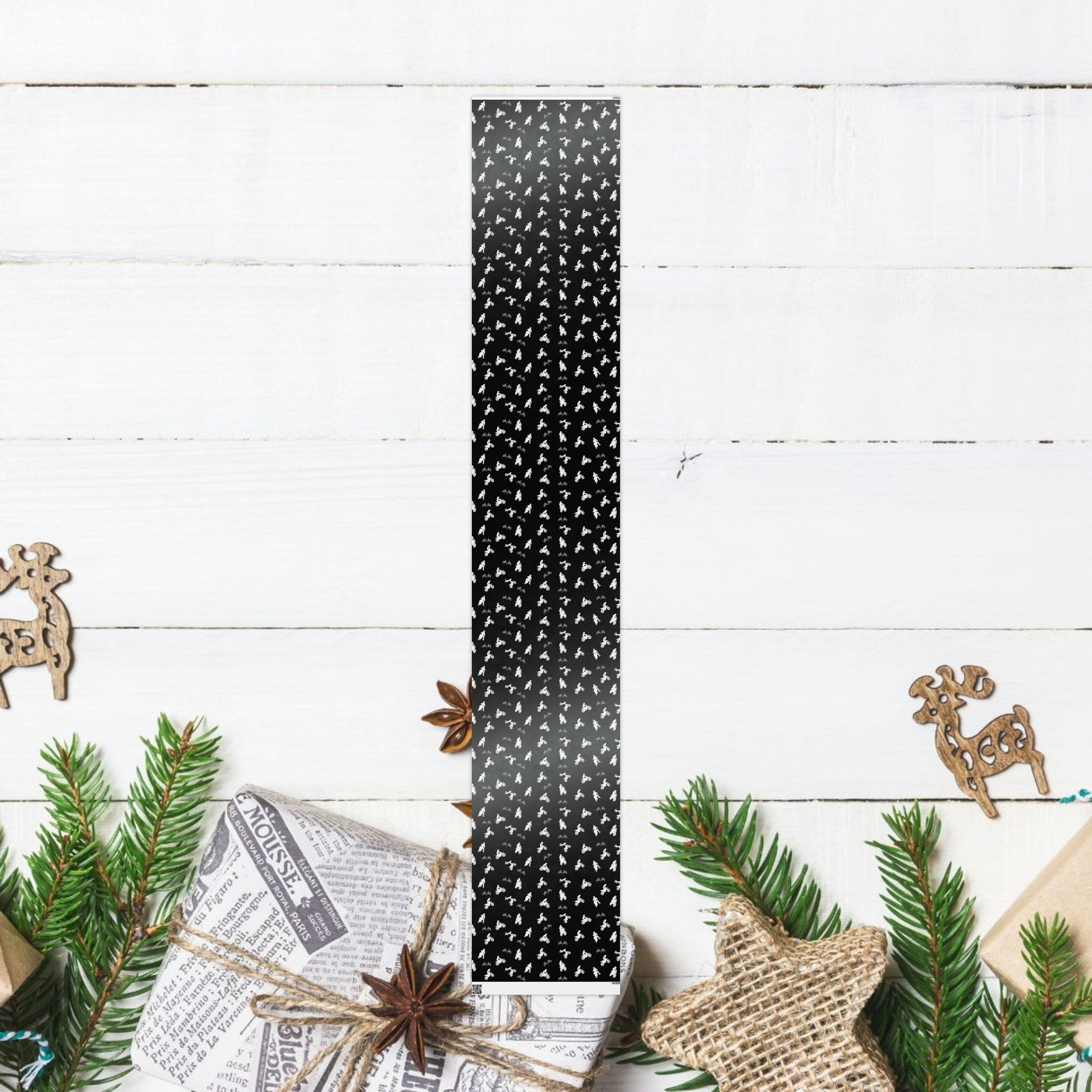 Gift Wrap - Black Motocross