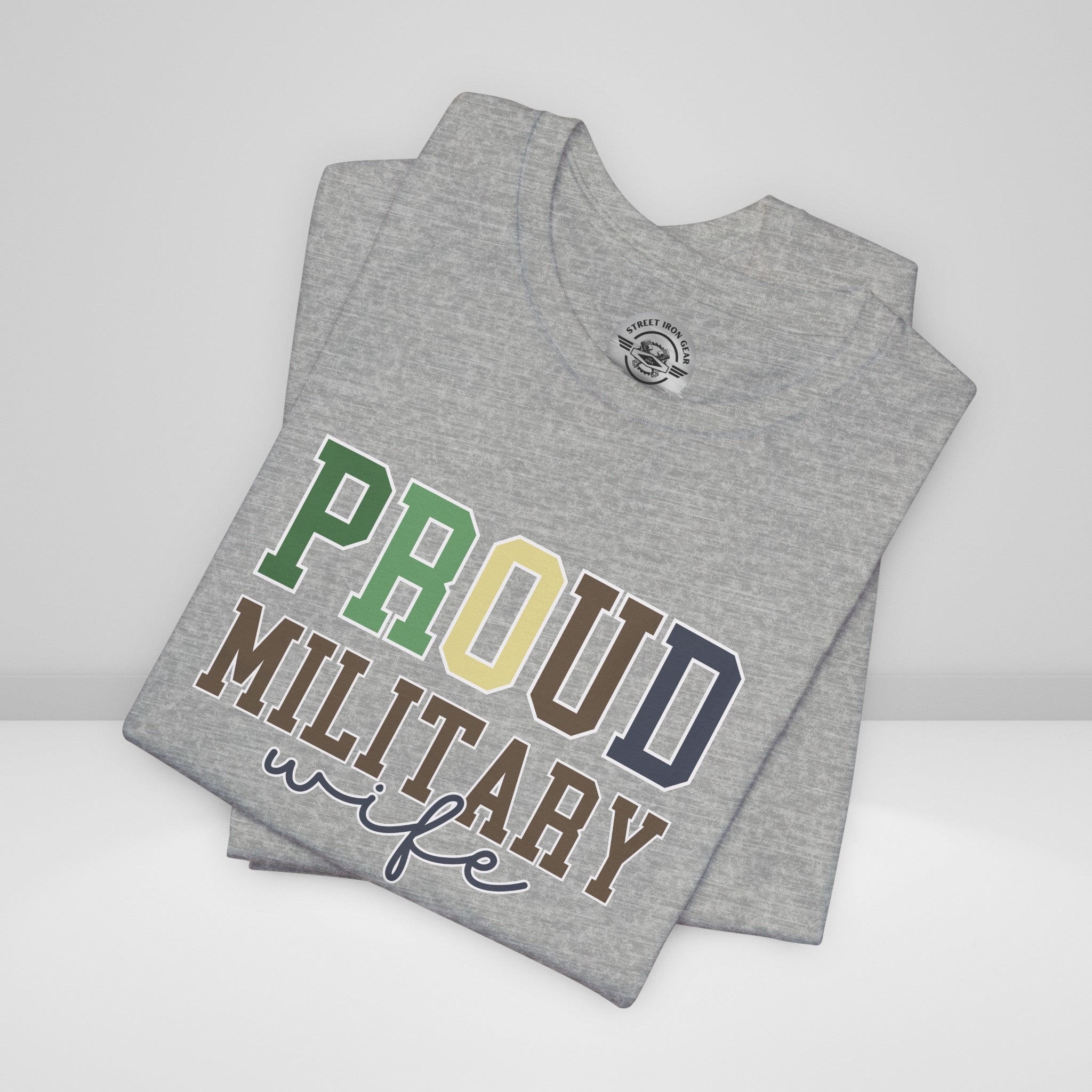 Proud Military Wife Crew Neck TShirt