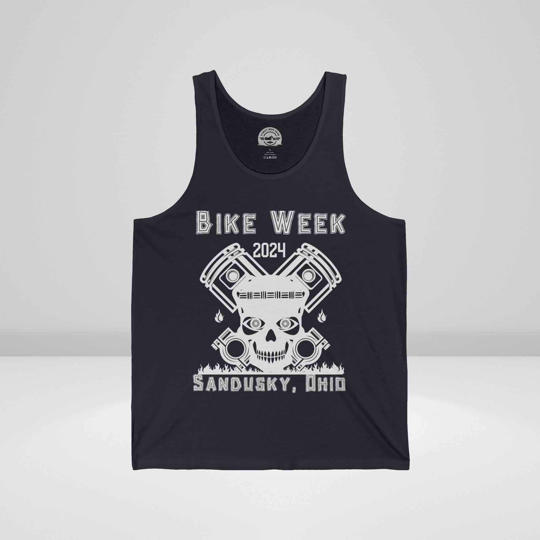 Ohio Bike Rally 2024 Tiki Skull Unisex Jersey Tank