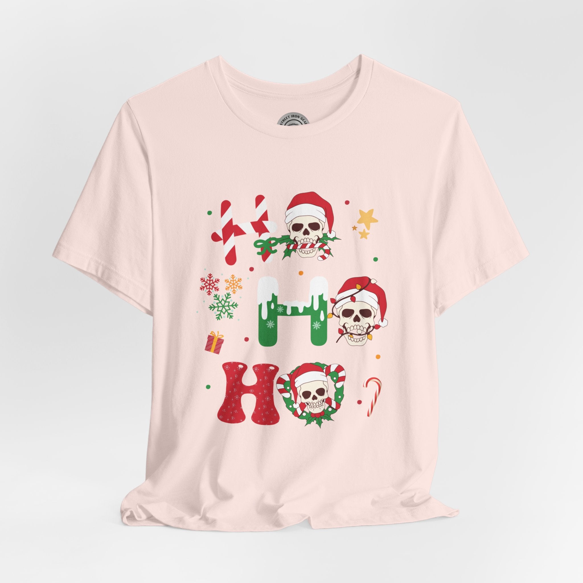 Funny Christmas Skull Crew Neck TShirt