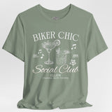 Biker Chic Crew Neck TShirt (Customizable)