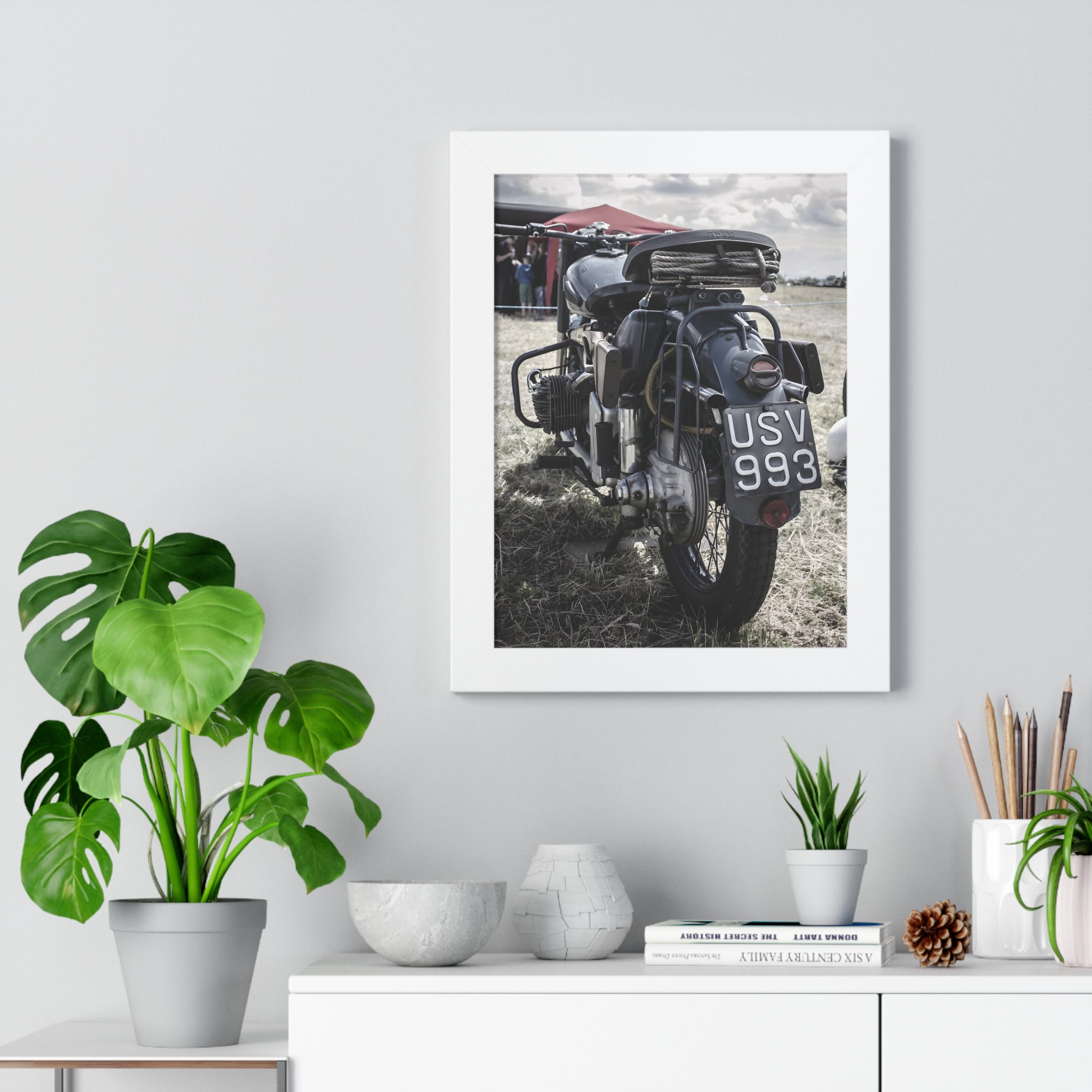 Vintage Motorcycle Framed Poster