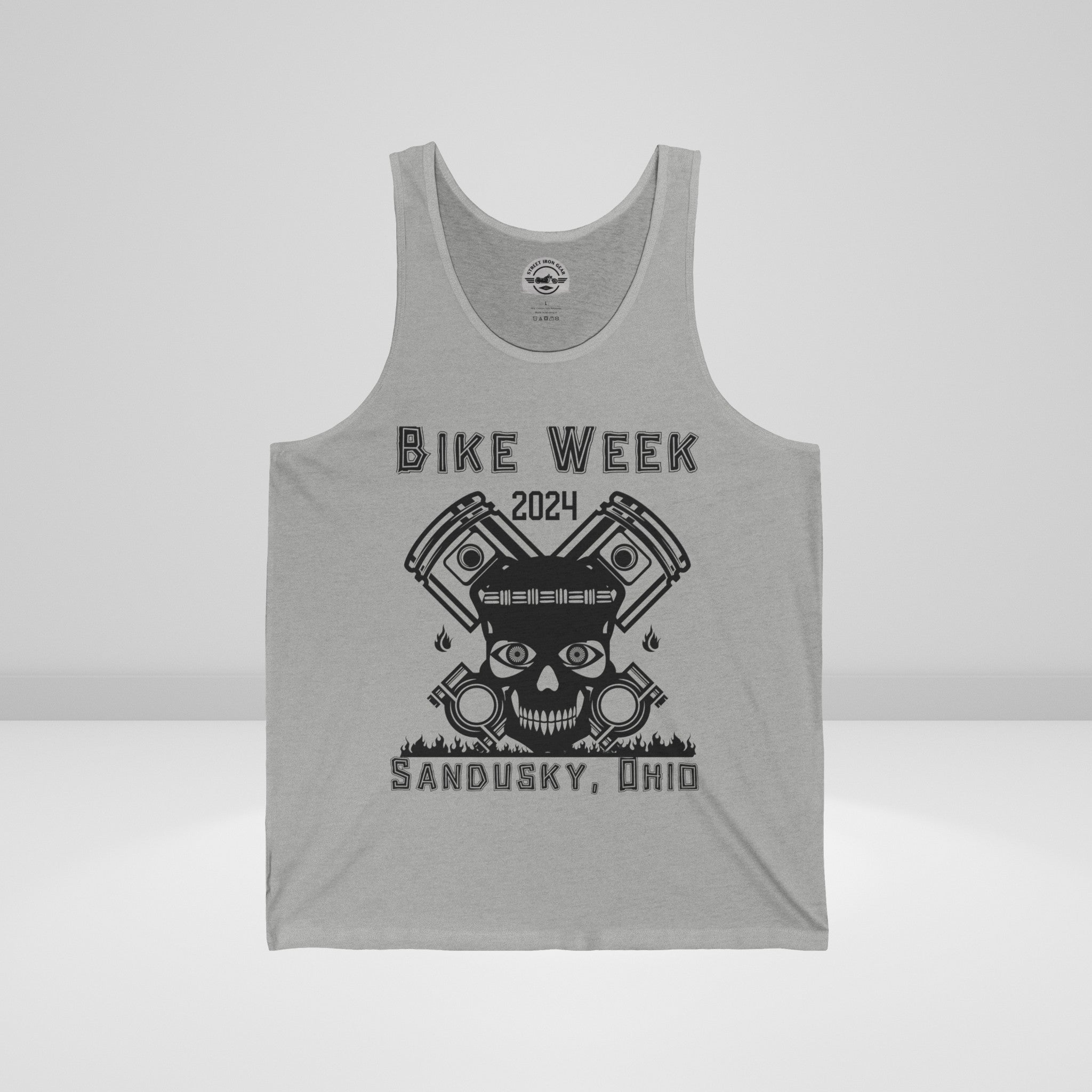 Ohio Bike Rally 2024 Tiki Skull Unisex Jersey Tank