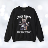 French Bulldog Biker Christmas Crew Neck Sweatshirt