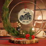 Motorcycle Aluminum Christmas Ornament