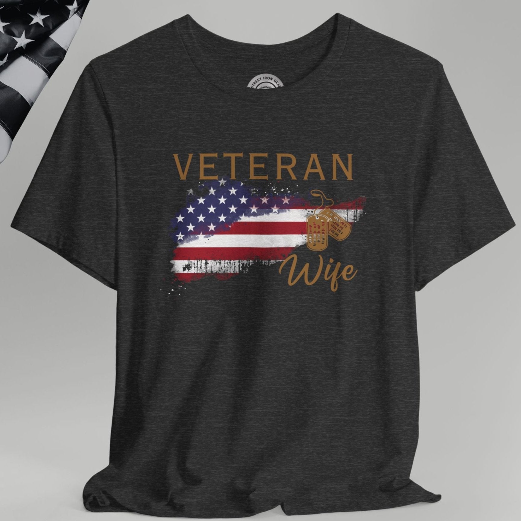 American Veteran Wife Crew Neck TShirt