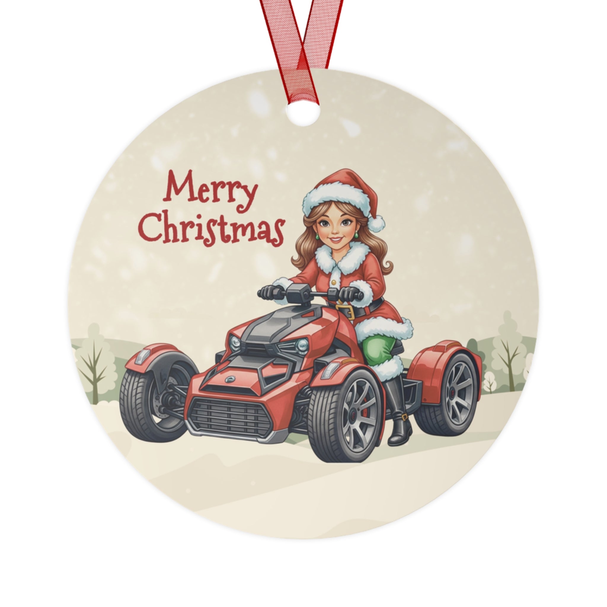 Mrs. Claus Can-Am Ryker Christmas Ornament