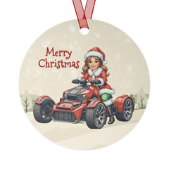 Mrs. Claus Can-Am Ryker Christmas Ornament