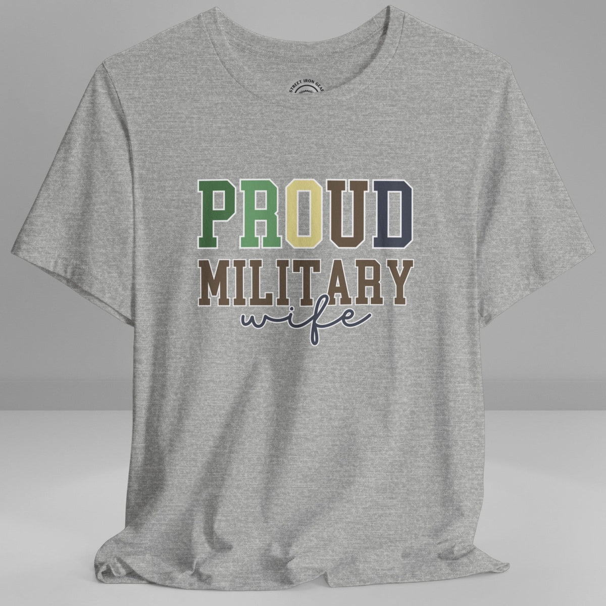 Proud Military Wife Crew Neck TShirt