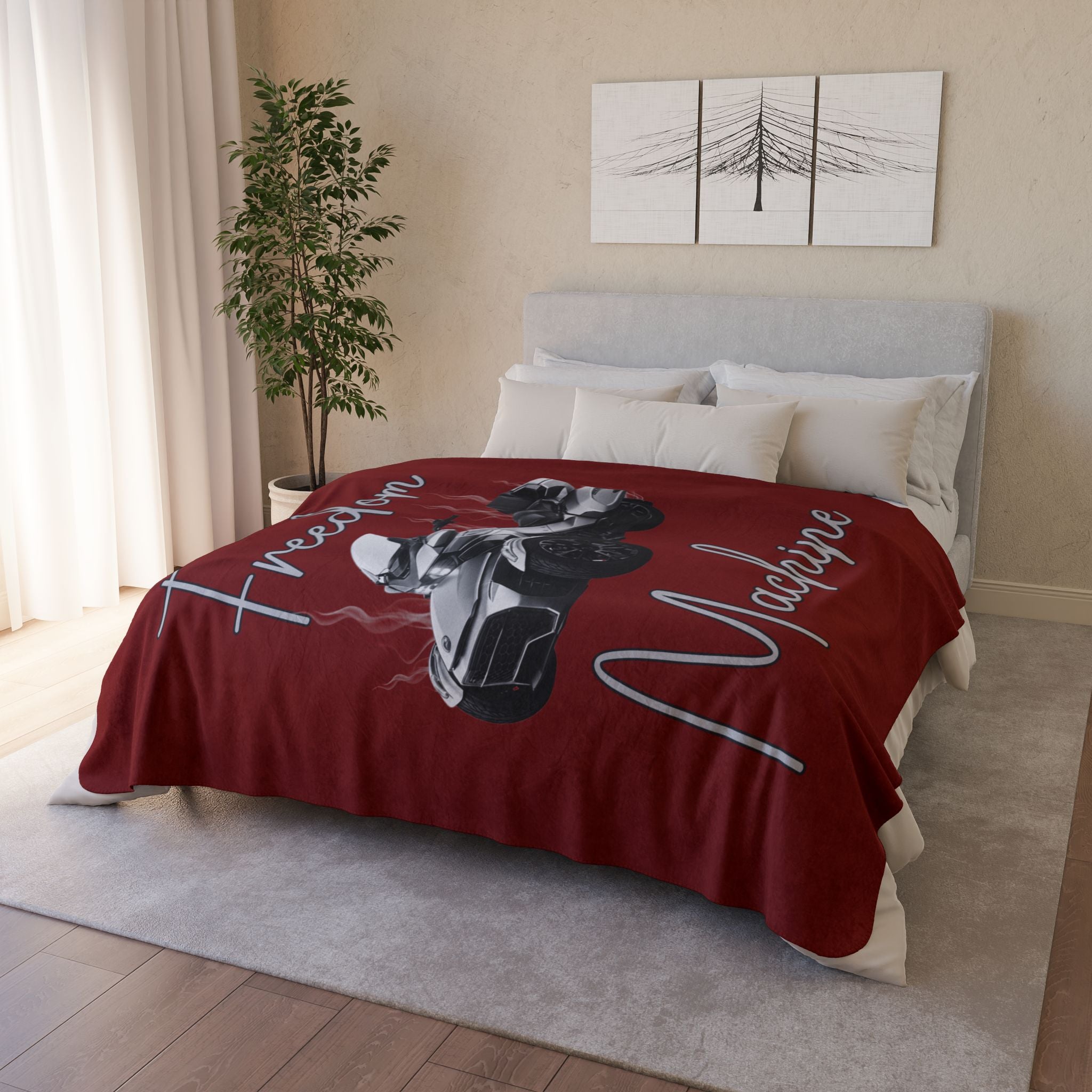 Can-Am Spyder Freedom Machine Sherpa Fleece Blanket