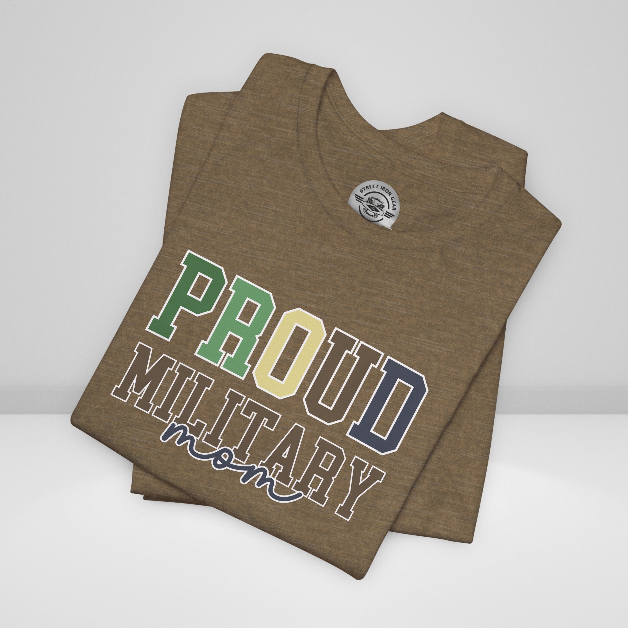 Proud Military Mom Crew Neck TShirt