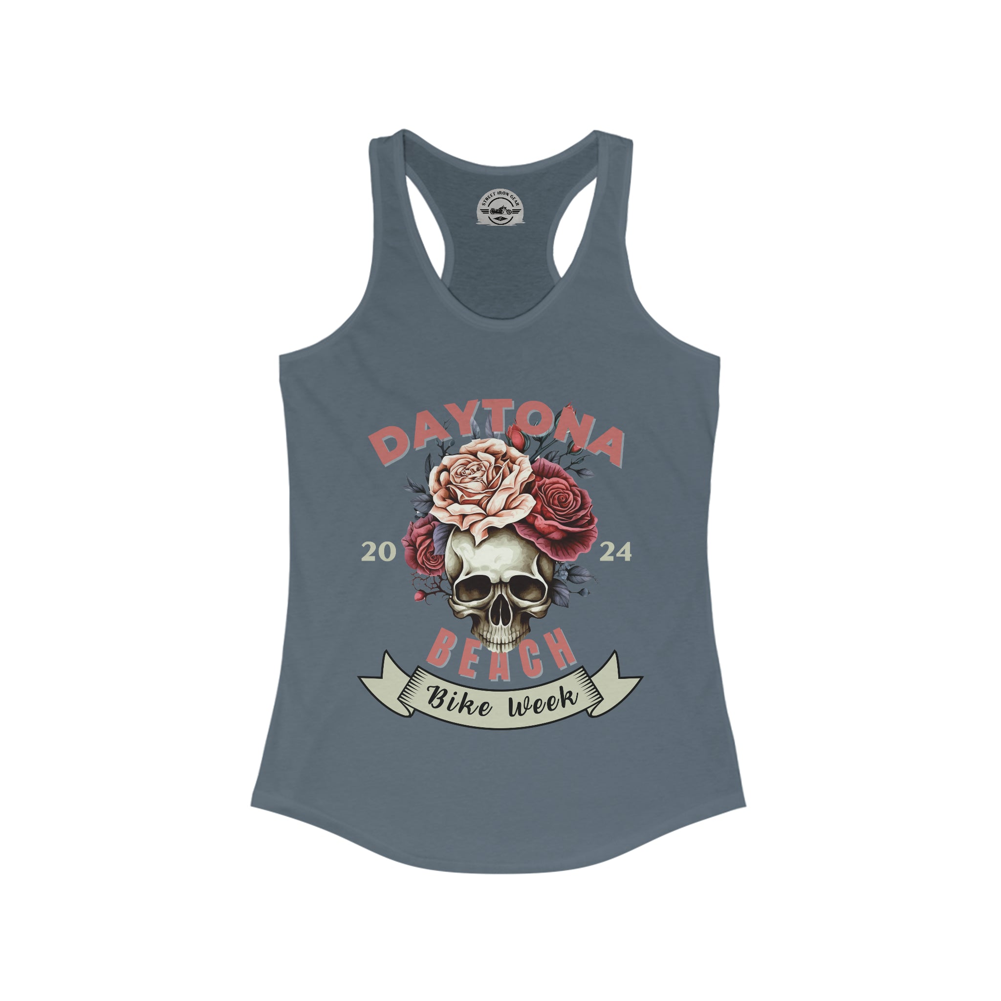 Daytona Beach Bike Week 2024 Womens Racerback Tank Top