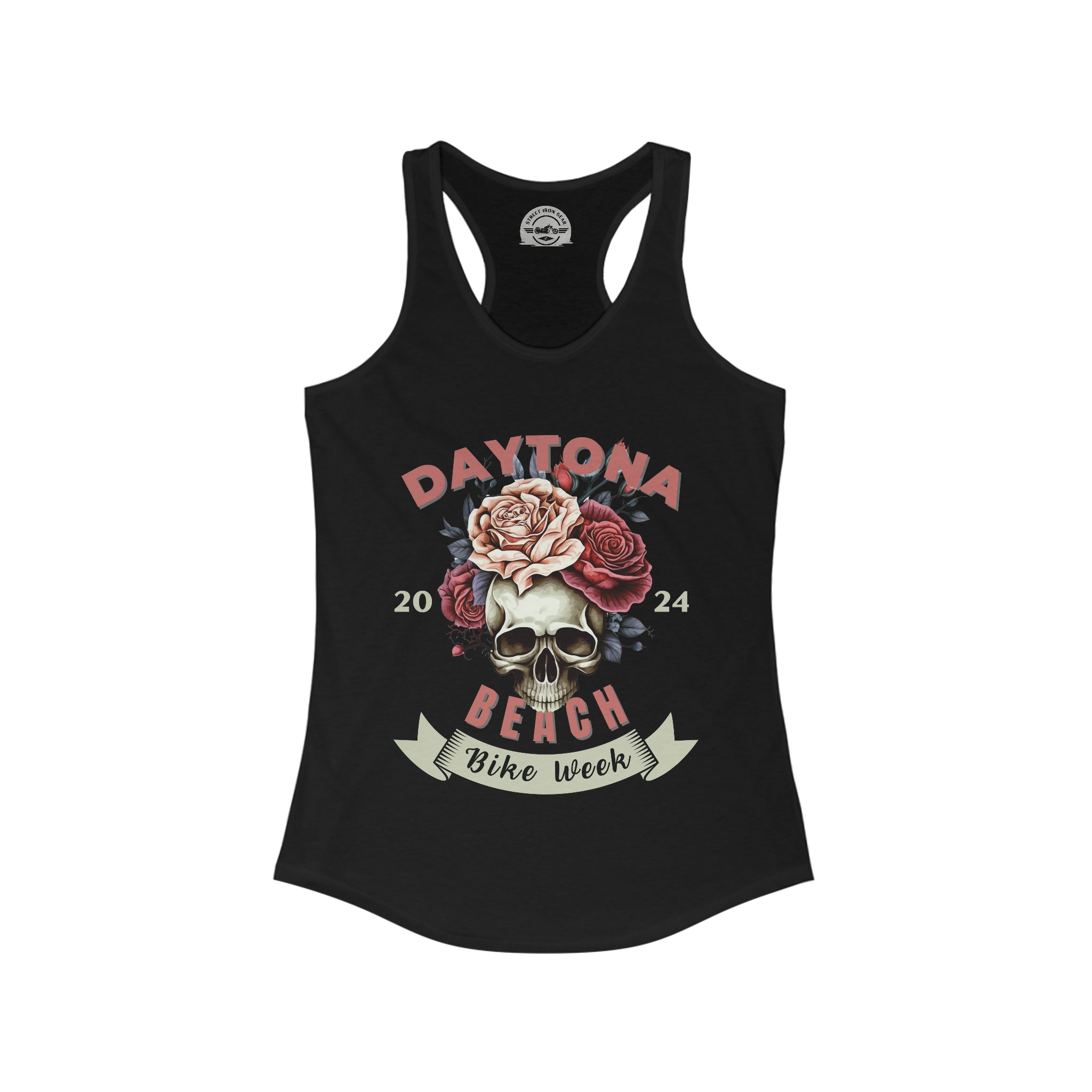 Daytona Beach Bike Week 2024 Womens Racerback Tank Top