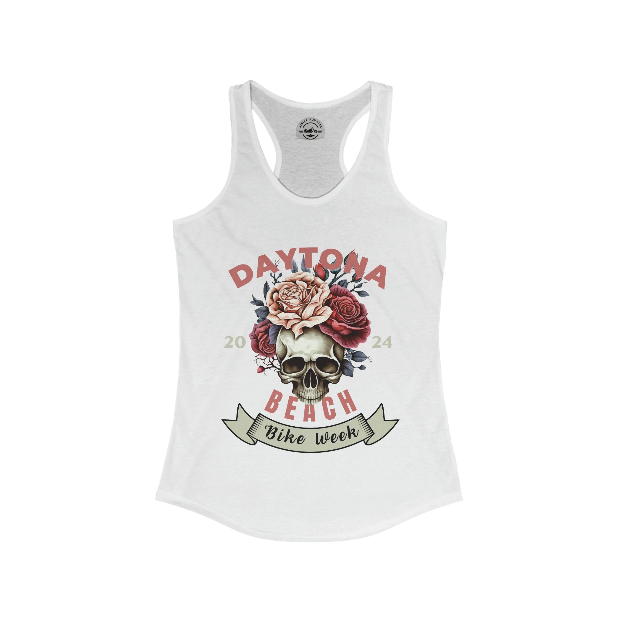 Daytona Beach Bike Week 2024 Womens Racerback Tank Top