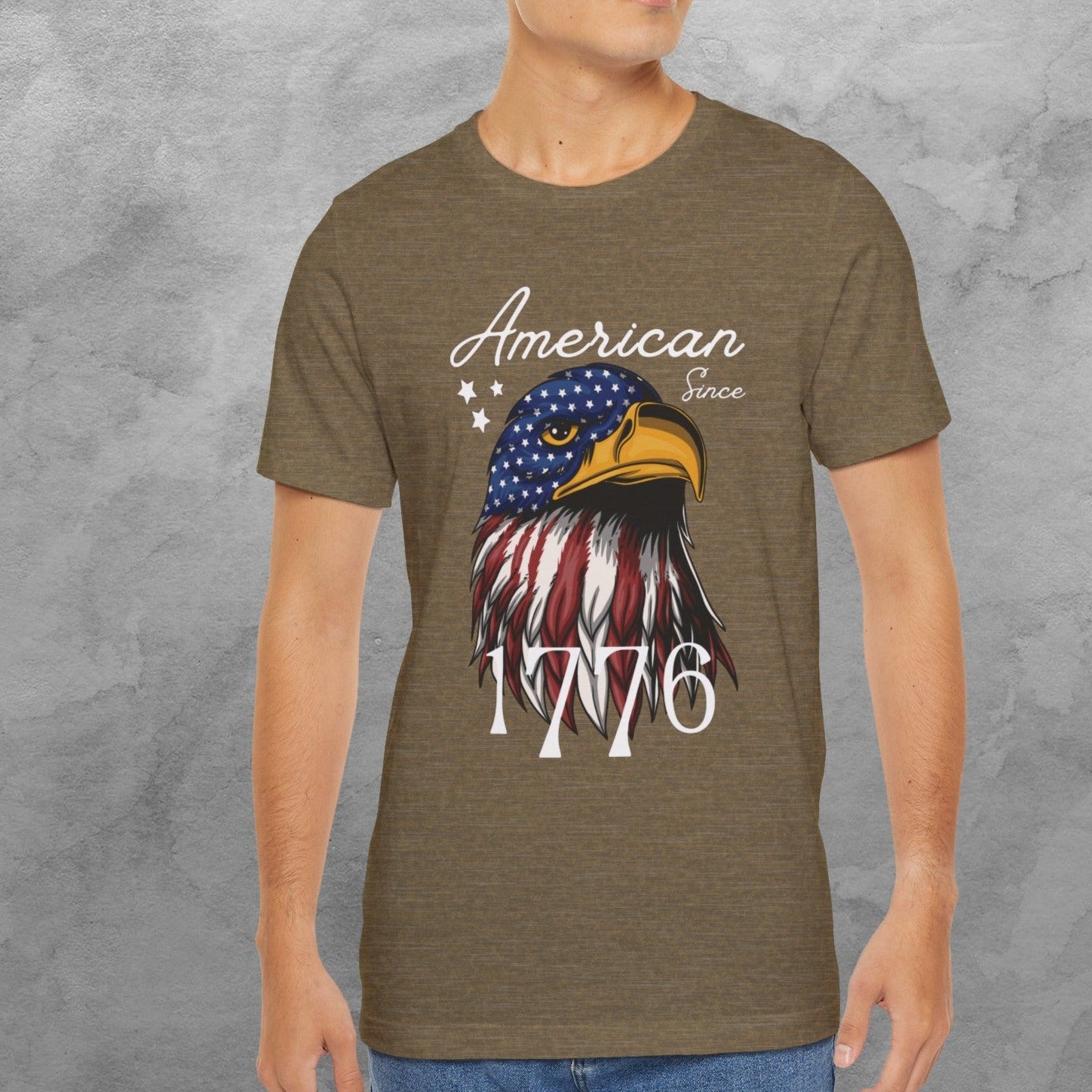 Motorcyclist Map American Since 1776 Vintage Soft Crew Neck TShirt