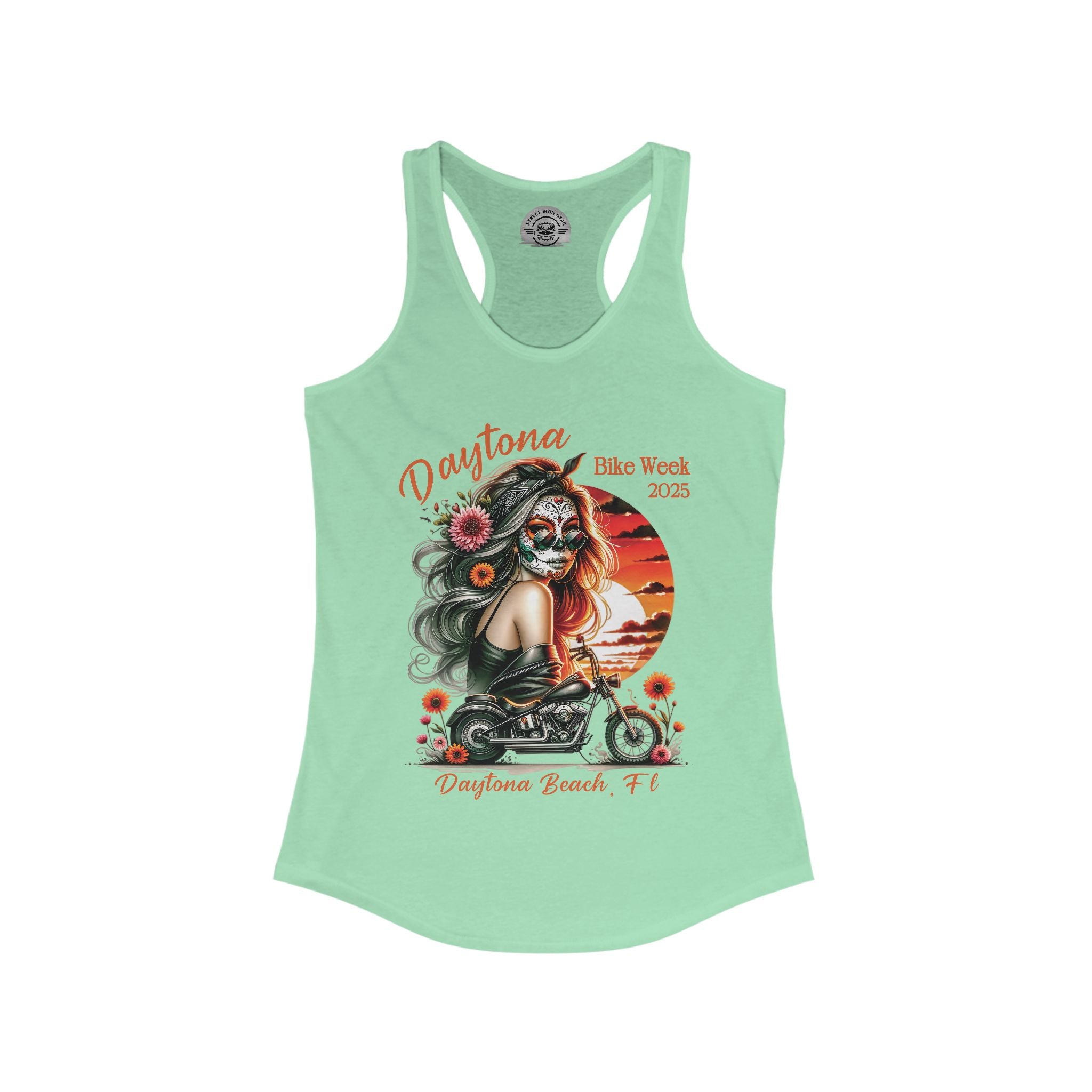 Ladies Daytona Bike Week 2025 Day of the Dead Racerback Tank