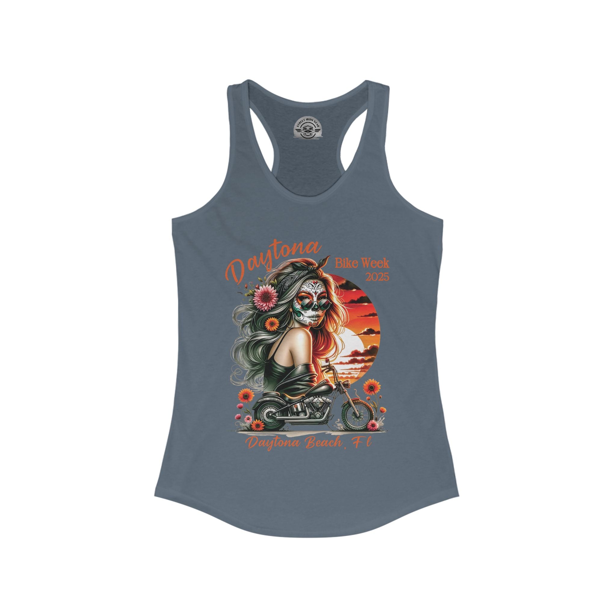 Ladies Daytona Bike Week 2025 Day of the Dead Racerback Tank